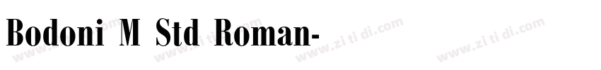 Bodoni M Std Roman字体转换